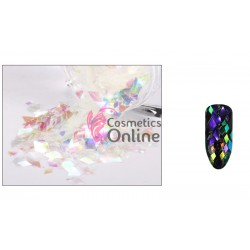 Paiete pentru decor unghii TS03 Transparente cu Reflexii - Romb Mixt